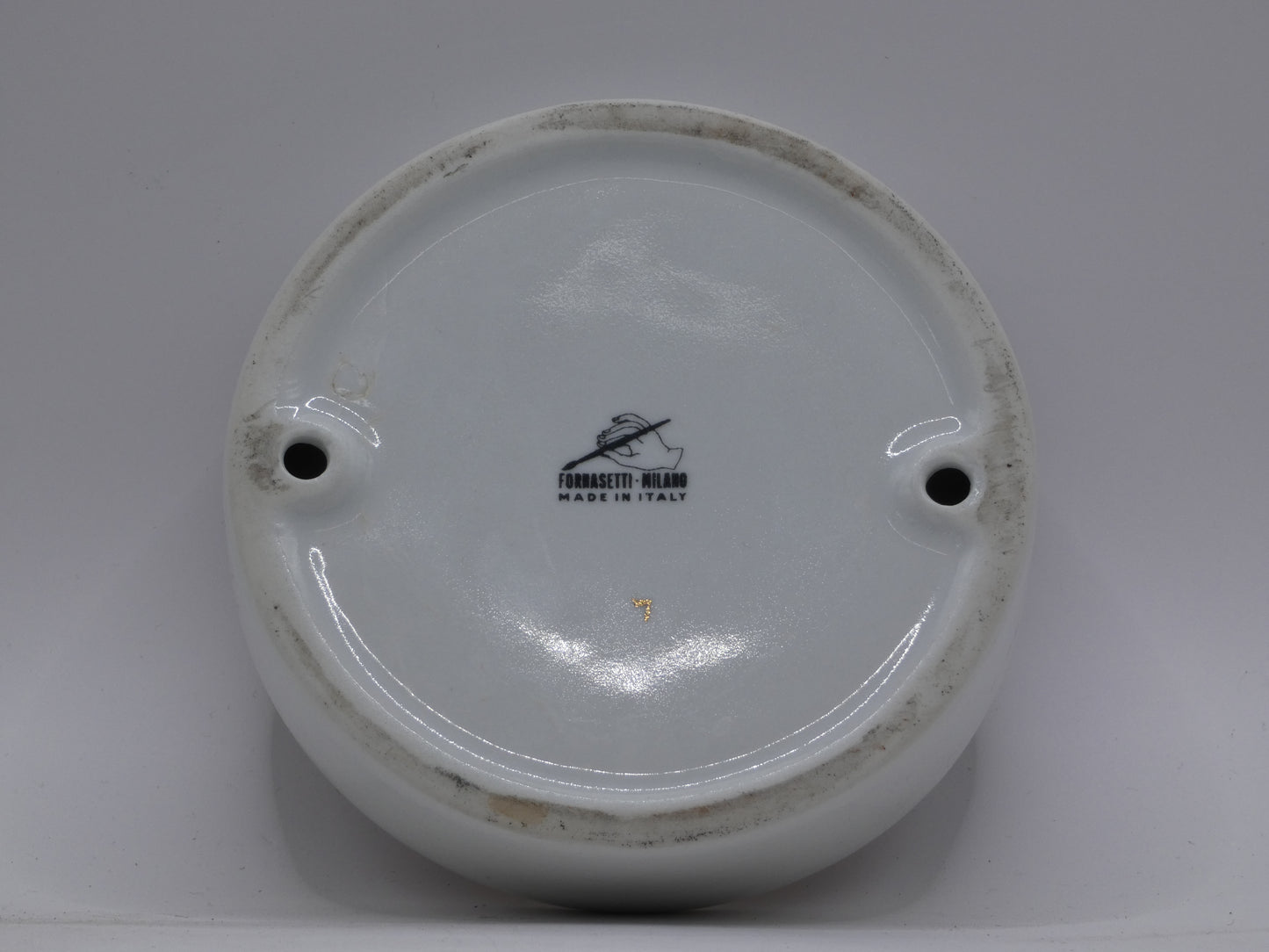 Authentic Piero Fornasetti ‘Antichi Planisferi’ Porcelain Dish / Coaster with Gold Rim | Mid-Century Italian Design