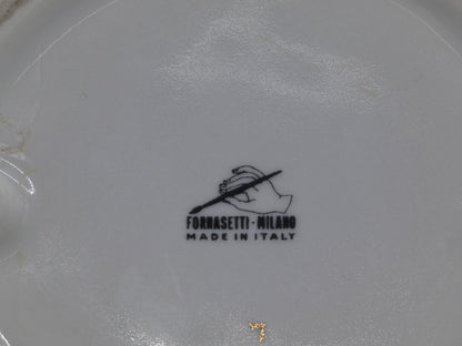 Authentic Piero Fornasetti ‘Antichi Planisferi’ Porcelain Dish / Coaster with Gold Rim | Mid-Century Italian Design