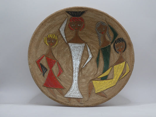 Italian Ceramic Figurative Charger / Bowl from Fratelli Fanciullacci, 1950s
