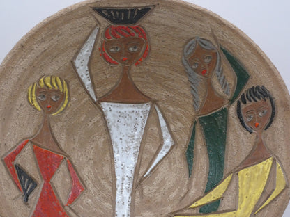 Italian Ceramic Figurative Charger / Bowl from Fratelli Fanciullacci, 1950s