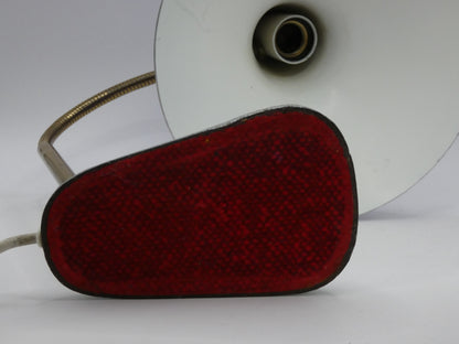 Vintage Mid-Century Modern Gooseneck Desk Lamp – Fully Tested – Adjustable Brass Arm & Metal Shade