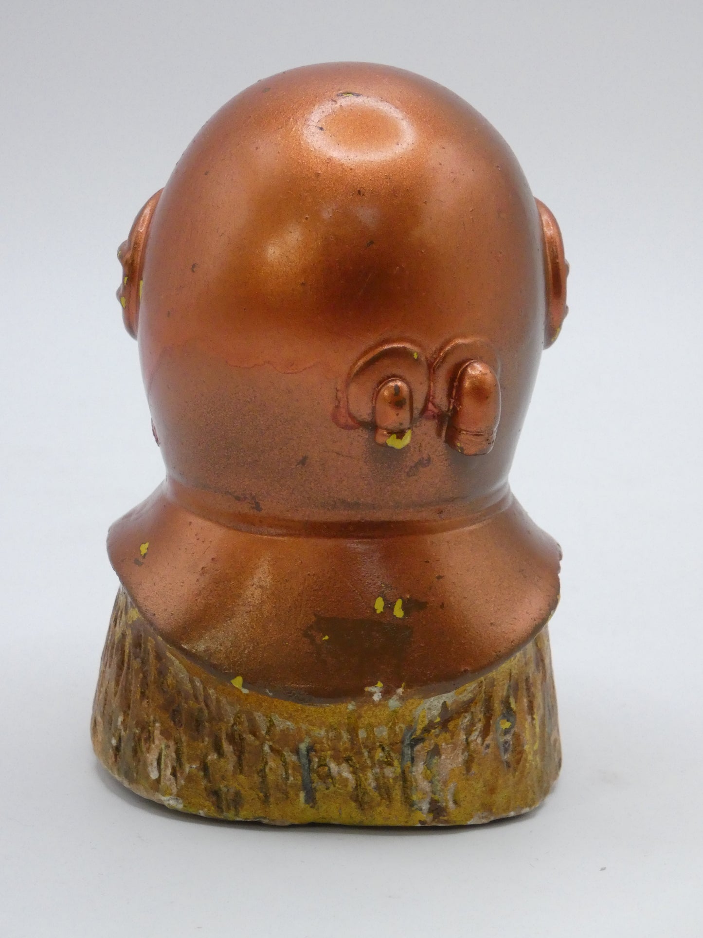 Plaster Copper painted divers helmet model 60s - jacque cousteau