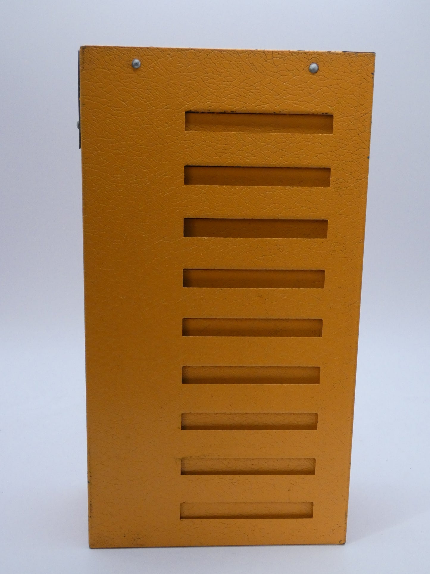 Unique Modernist Industrial Metal Desk Tidy / Multi-Drawer Storage Unit in Textured Orange Peel Finish