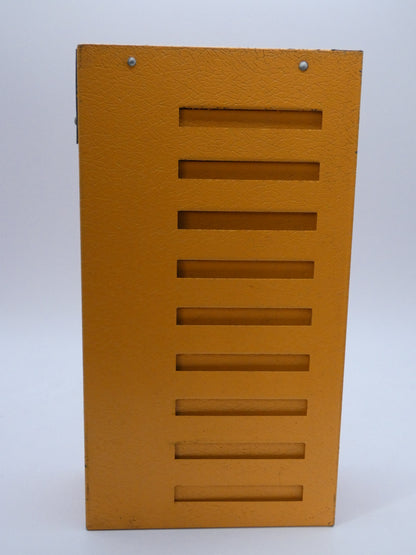 Unique Modernist Industrial Metal Desk Tidy / Multi-Drawer Storage Unit in Textured Orange Peel Finish