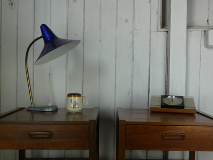 Pair of Vintage Meyer Mid-Century Modern Teak Bedside Tables / Nightstands – Danish Style