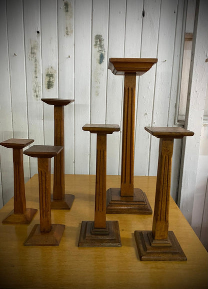 Vintage Wooden Haberdashery shop displays  - Hats / Candles / Plants ?