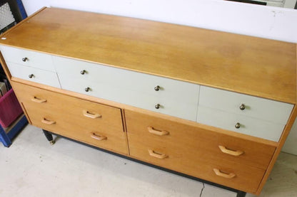 Mid century Retro E. Gomme G-Plan ' Brandon ' Golden Oak and White Sideboard