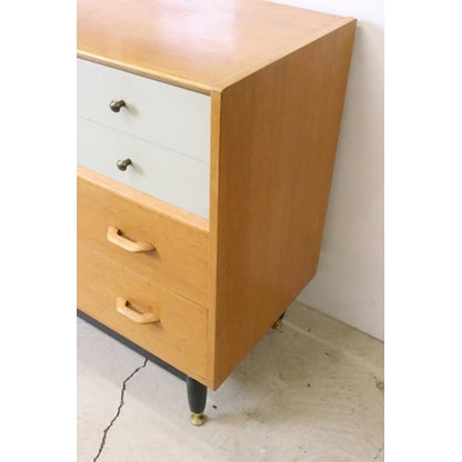 Mid century Retro E. Gomme G-Plan ' Brandon ' Golden Oak and White Sideboard