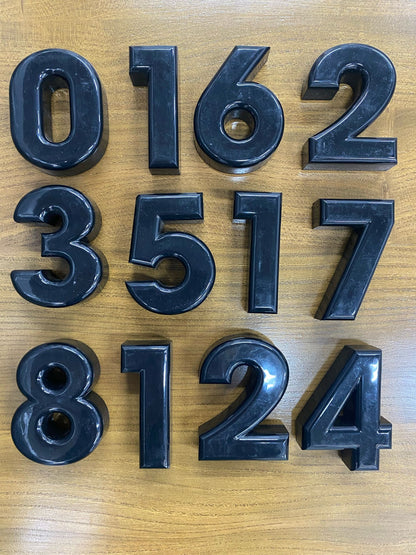 House Numbers - Black 1970s New old stock