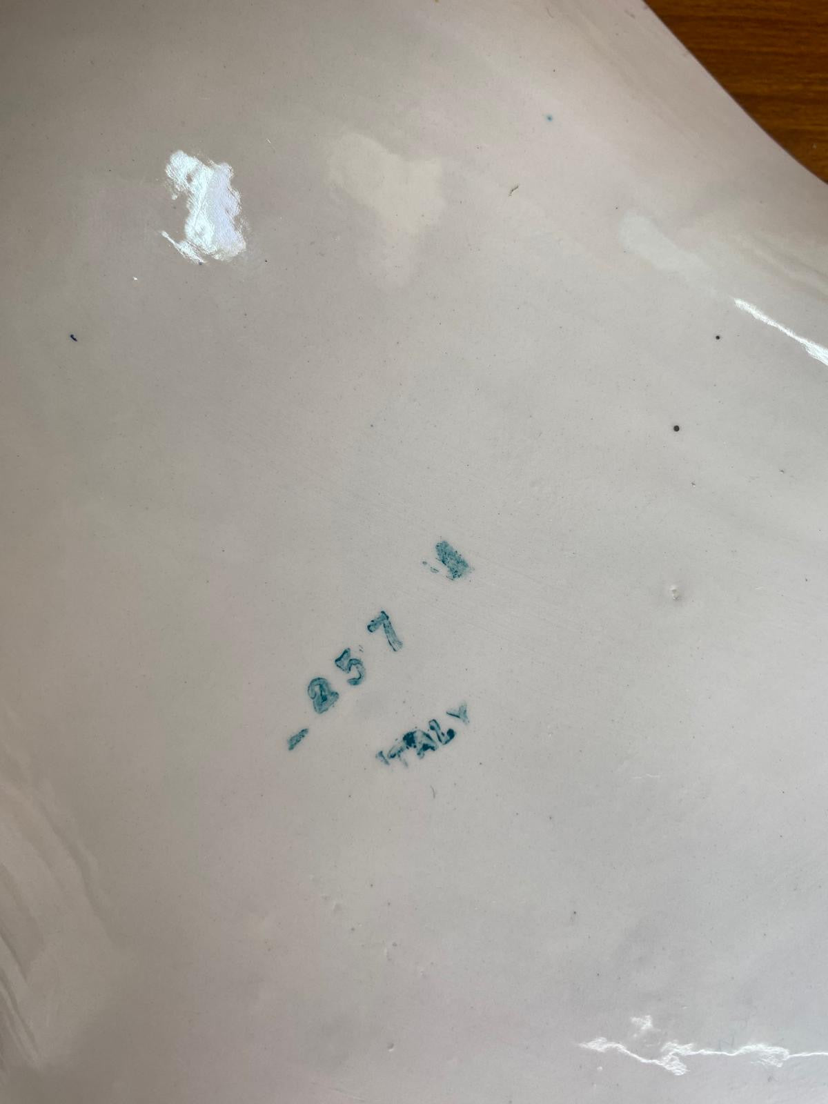 Alley Cats Ceramic Abstract Platter – Attributed to Alessio Tasca, Nove, Italy