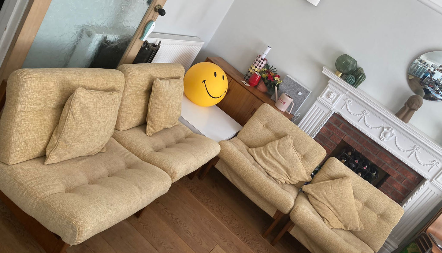 Danish Mid Century 4 seats & Coffee  Table Modular system  - Stunning