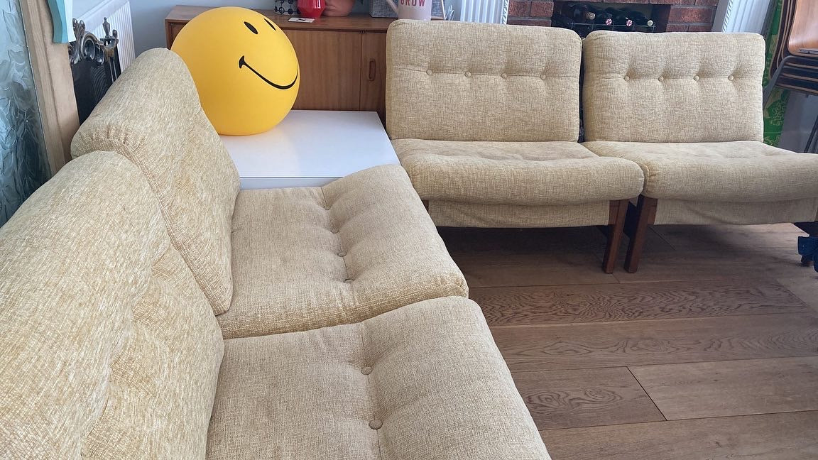 Danish Mid Century 4 seats & Coffee  Table Modular system  - Stunning