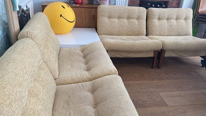 Danish Mid Century 4 seats & Coffee  Table Modular system  - Stunning