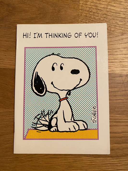 Hi! I 'm thinking  of You ! Snoopy Booklets - Peanuts Schulz - 80s