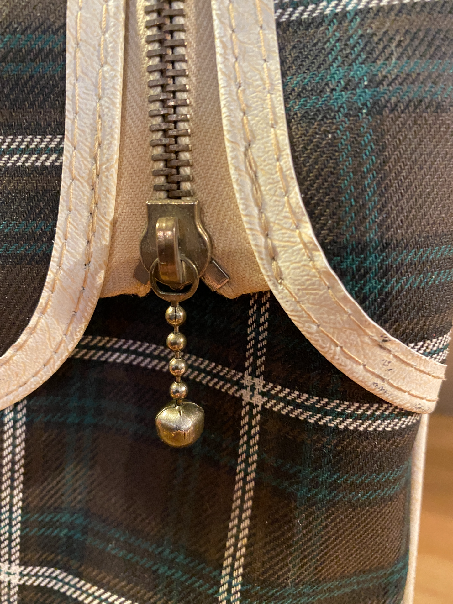 60s  MOD Tartan Bag  - Fab