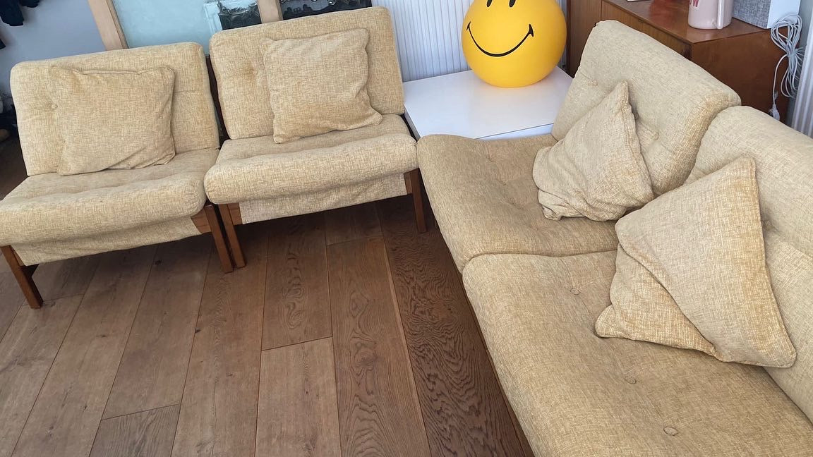 Danish Mid Century 4 seats & Coffee  Table Modular system  - Stunning