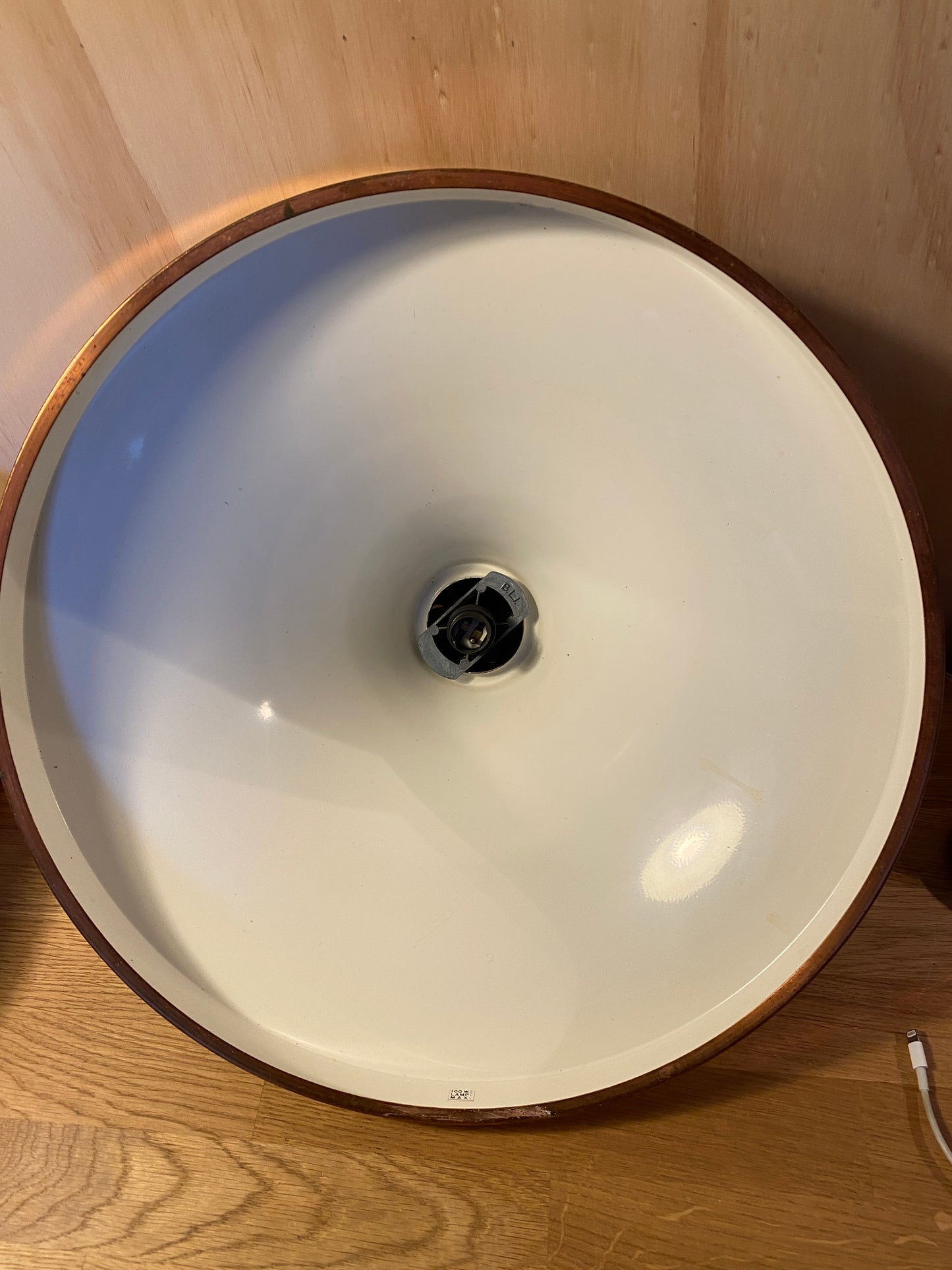 Mid Century Copper Rise and Fall  Ceiling Lamp  60s / 70s