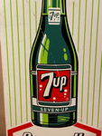 7UP / Seven -UP original 60s Painted sign - French