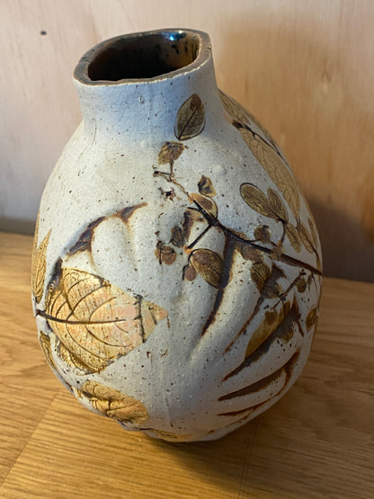 Mid Century Stone Pottery Vase