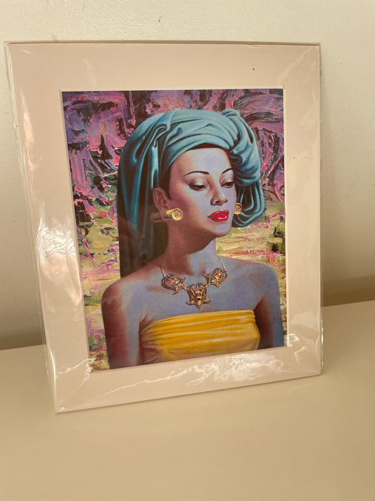 ICONIC MIDCENTURY FRAMED 'BALINESE GIRL' ART PRINT BY VLADIMIR TRETCHIKOFF, 1960S