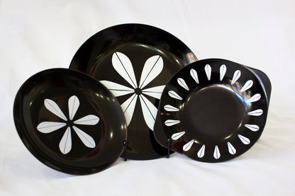 Cathrineholm Plates- NEW OLD STOCK Black and White