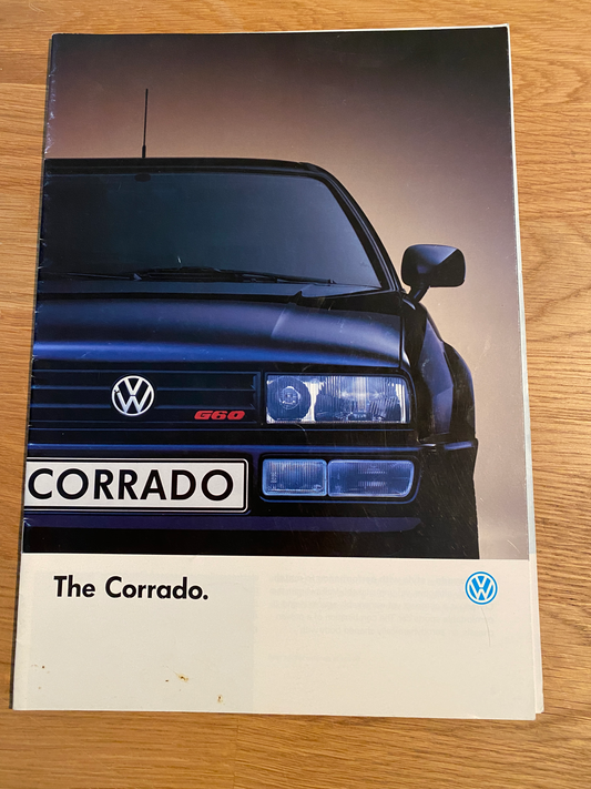 The  VW Corrado - G60 Jan 1992 sales Brochure