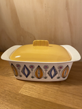 Vintage Egersund Norway Pottery Kongo Design  Lidded Casserole Dish