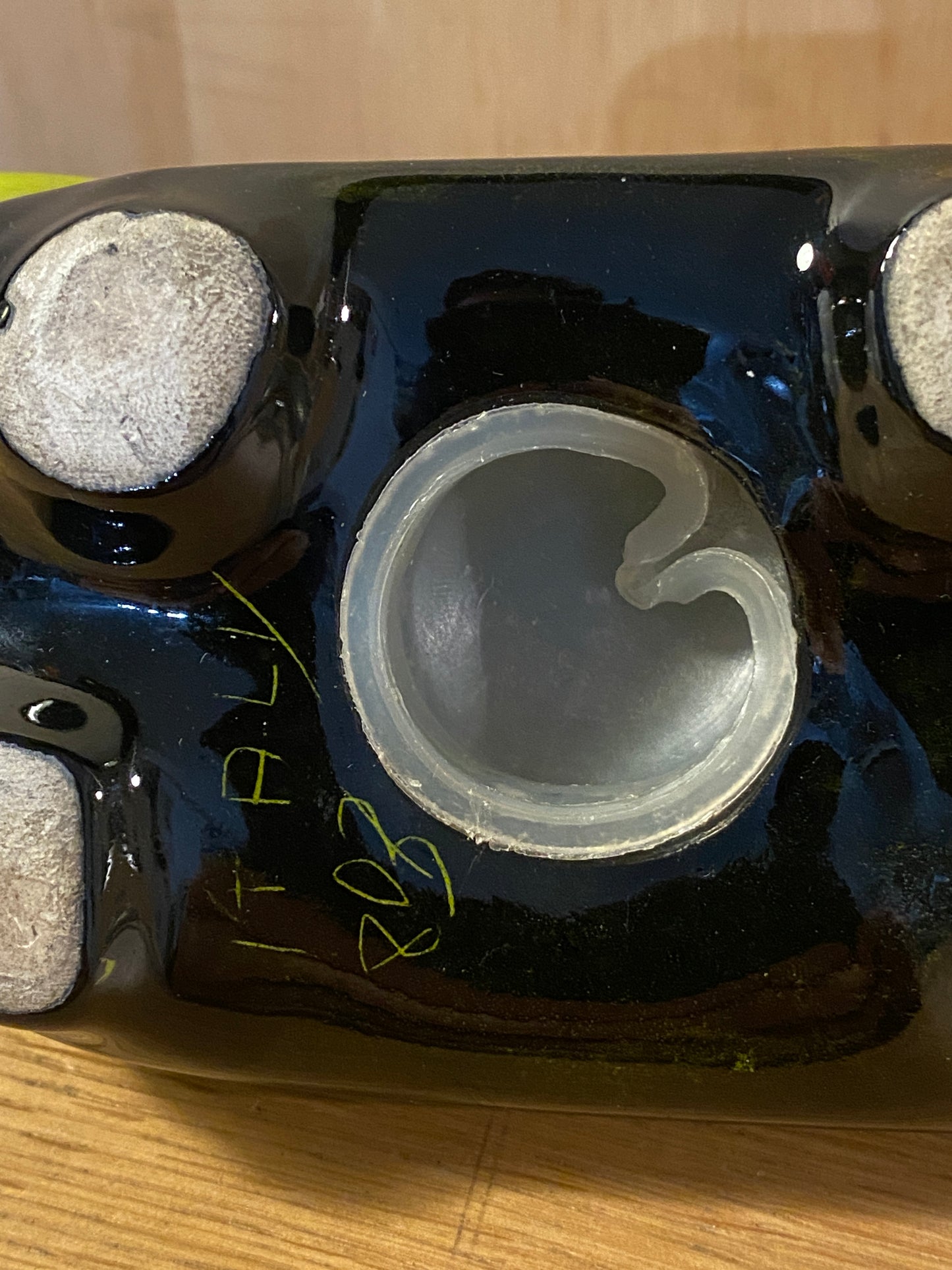 Vintage Mid century Modern Baldelli figural lime green Cat bank Italian ceramic MCM