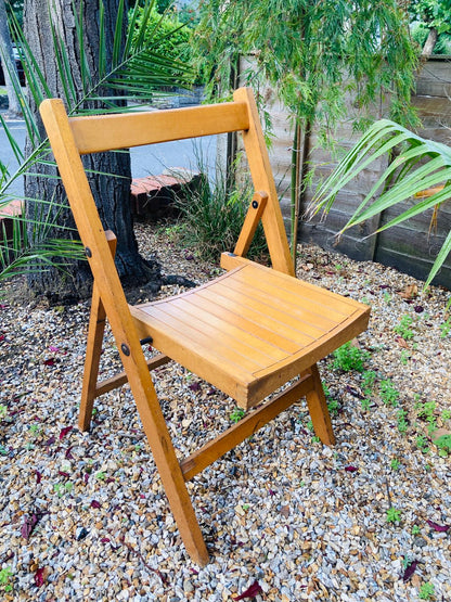 50s Solid wood fold up chairs