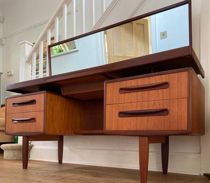 Mid Century G Plan Fresco Range Teak Dressing Table with Mirror