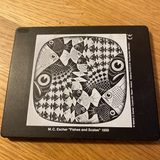 M.C. Escher “Fishes and Scales” Sliding Puzzle By PUSSYCAT Germany 1959 Rare