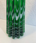 Vintage MCM Genie Bottle, Italian Empoli Rossini, Green  Decanter Glass Candy striped