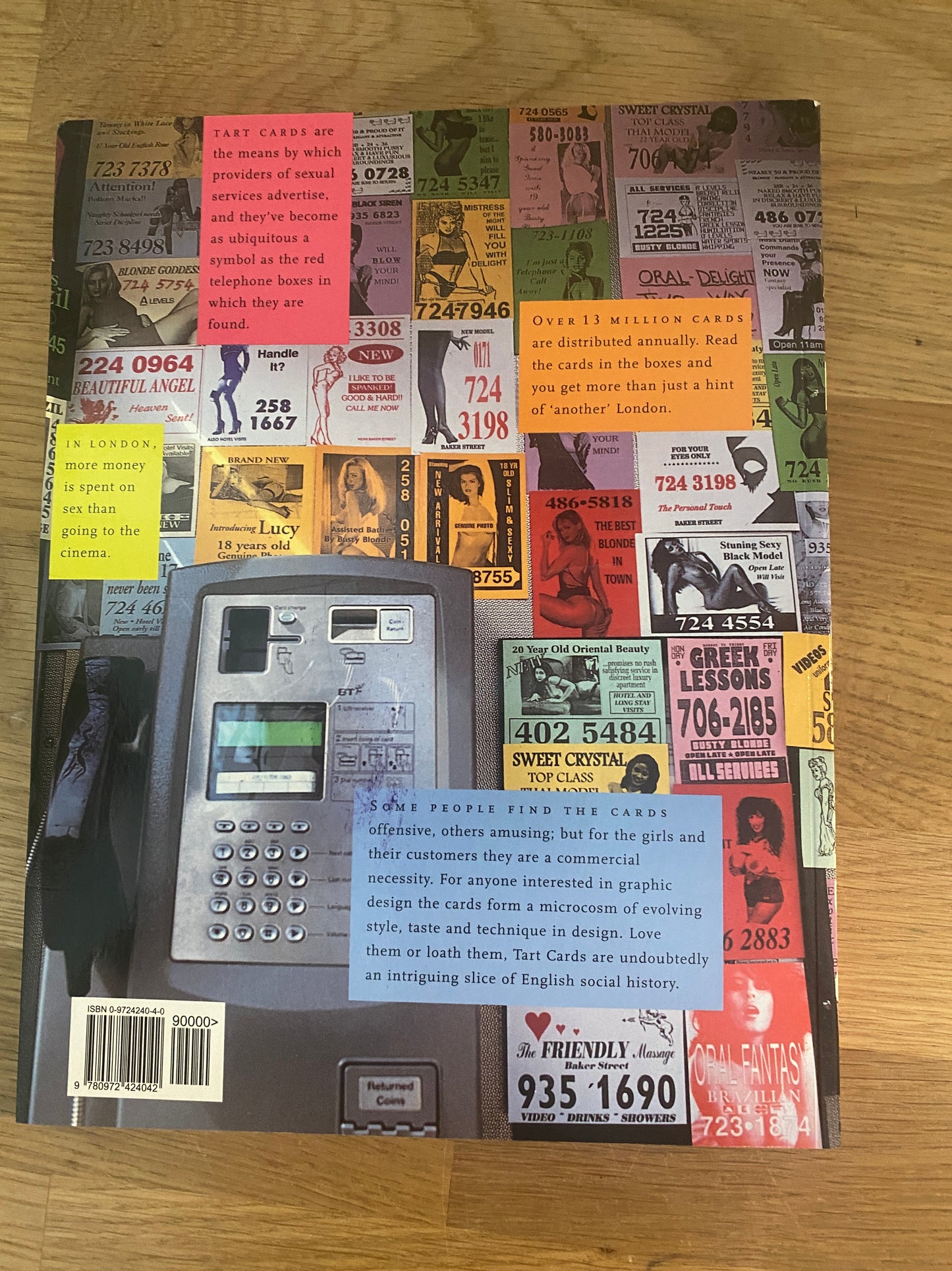 Tart Cards: London's Illicit Advertising Art: Written by Caroline Archer, 2007 Edition, (1st Edition) Publisher: Mark Batty Publisher [Paperback]