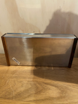 Mid-Century Modern 1960s Danish Stainless Steel & Rosewood Stelton Cigarette Box