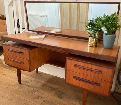 Mid Century G Plan Fresco Range Teak Dressing Table with Mirror