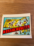 Vintage American waterslide  travel sticker - Massachusetts