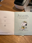 Snoopy Booklet Card - Peanuts