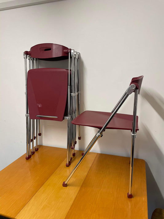 Ouverture Folding Chairs designed by Enrico Cioncada, made in Italy, Manufacturer Sitland, Design 90's