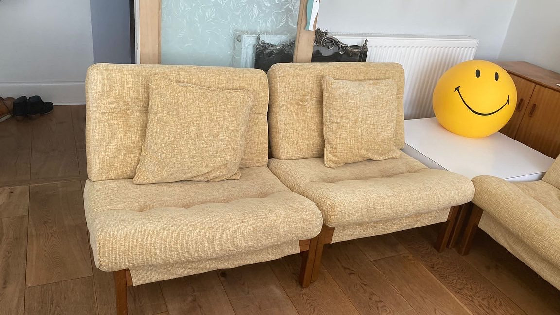 Danish Mid Century 4 seats & Coffee  Table Modular system  - Stunning