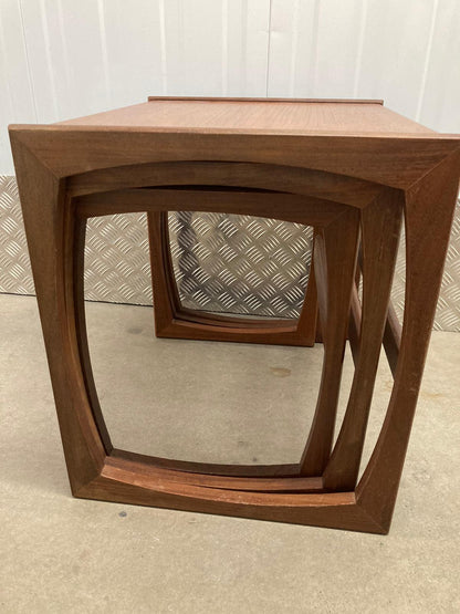 A TEAK MID CENTURY G PLAN QUADRILLE NEST OF 3 TABLES VINTAGE