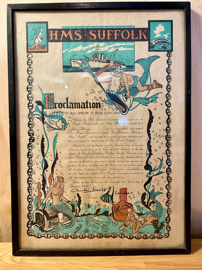 HMS * Suffolk Proclamation