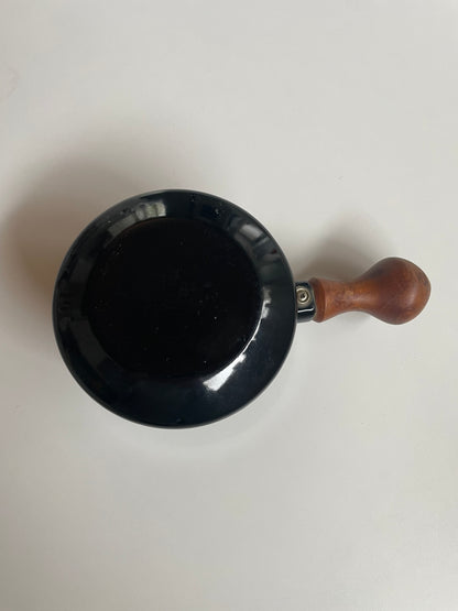 Black wooden handled small pan - scandinavian
