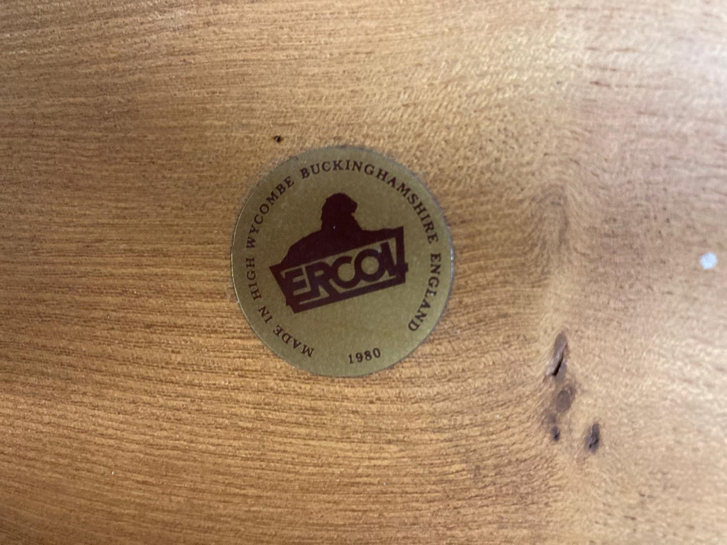Large Round  Ercol Coffee Table - Light / Blonde Model 454