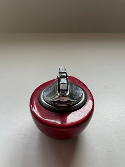 Peacock design red lighter Japanese Mid century