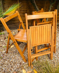 50s Solid wood fold up chairs