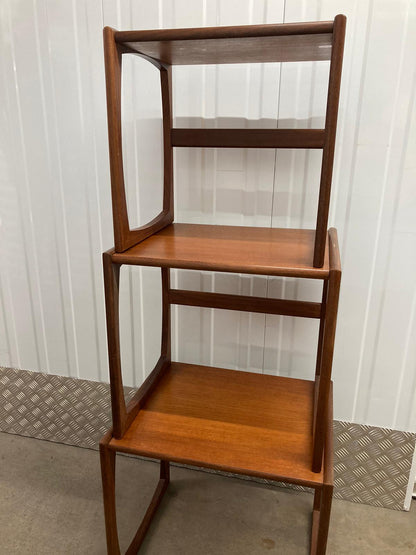 A TEAK MID CENTURY G PLAN QUADRILLE NEST OF 3 TABLES VINTAGE