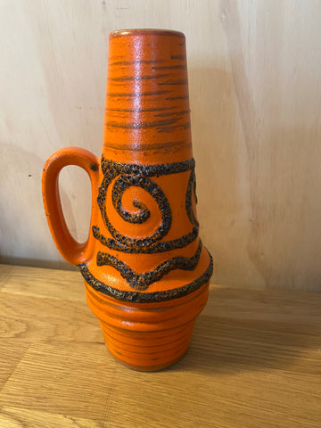 West German Pot  - 400 - 22  - Orange  - Scheurich Keramik - DDR