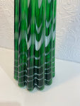 Vintage MCM Genie Bottle, Italian Empoli Rossini, Green  Decanter Glass Candy striped