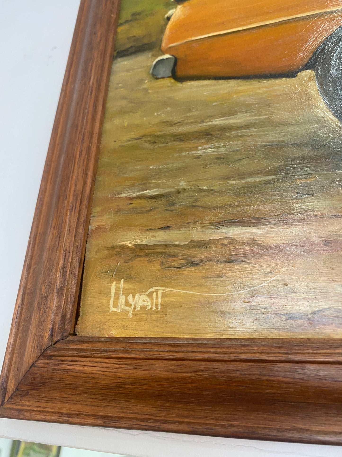 Fab Vintage Ford Consul Classic Capri Oil on Board Picture