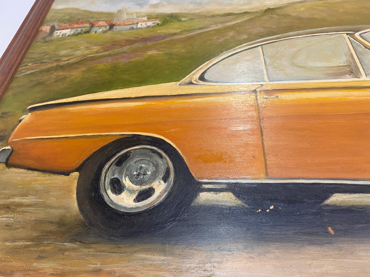 Fab Vintage Ford Consul Classic Capri Oil on Board Picture